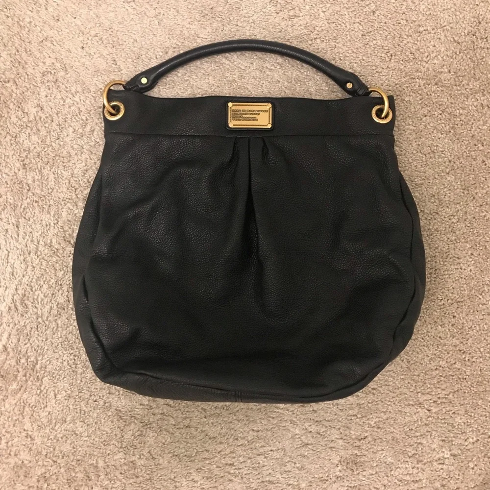 Marc Jacob Tote Hobo Black Leather Women's Bag - Picture 2 of 16